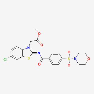 (Z)-methyl 2-(6-chloro-2-((4-(morpholinosulfonyl)benzoyl)imino)benzo[d]thiazol-3(2H)-yl)acetate