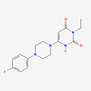 3-ethyl-6-(4-(4-fluorophenyl)piperazin-1-yl)pyrimidine-2,4(1H,3H)-dione