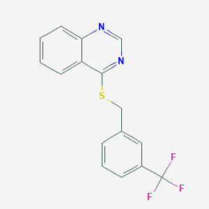 4-((3-(Trifluoromethyl)benzyl)thio)quinazoline