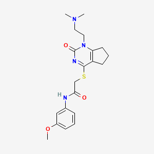 2-((1-(2-(dimethylamino)ethyl)-2-oxo-2,5,6,7-tetrahydro-1H-cyclopenta[d]pyrimidin-4-yl)thio)-N-(3-methoxyphenyl)acetamide