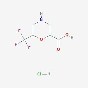 6-(Trifluoromethyl)morpholine-2-carboxylic acid;hydrochloride