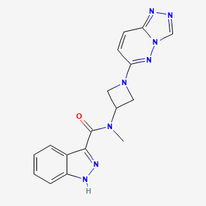 molecular formula C17H16N8O B2447580 N-Methyl-N-[1-([1,2,4]triazolo[4,3-b]pyridazin-6-yl)azetidin-3-yl]-1H-indazole-3-carboxamide CAS No. 2319637-23-3