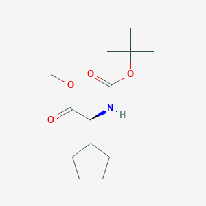 molecular formula C13H23NO4 B2447621 methyl (2S)-2-{[(tert-butoxy)carbonyl]amino}-2-cyclopentylacetate CAS No. 196206-09-4