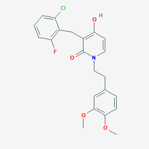 3-(2-chloro-6-fluorobenzyl)-1-(3,4-dimethoxyphenethyl)-4-hydroxy-2(1H)-pyridinone