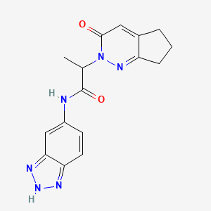 N-(1H-benzo[d][1,2,3]triazol-5-yl)-2-(3-oxo-3,5,6,7-tetrahydro-2H-cyclopenta[c]pyridazin-2-yl)propanamide