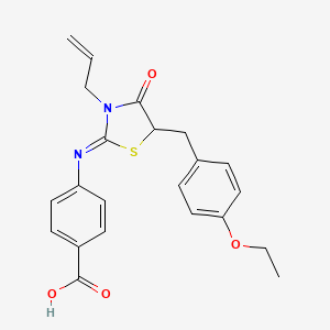 4-[3-Allyl-5-(4-ethoxy-benzyl)-4-oxo-thiazolidin-2-ylideneamino]-benzoic acid
