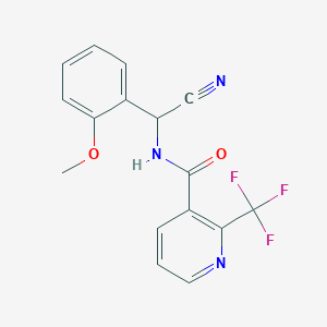 molecular formula C16H12F3N3O2 B2447634 N-[cyano(2-methoxyphenyl)methyl]-2-(trifluoromethyl)pyridine-3-carboxamide CAS No. 1798704-39-8