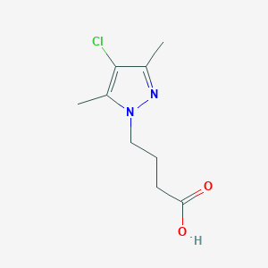 molecular formula C9H13ClN2O2 B2447635 4-(4-chloro-3,5-dimethyl-1H-pyrazol-1-yl)butanoic acid CAS No. 1006453-09-3
