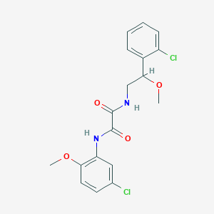 molecular formula C18H18Cl2N2O4 B2447638 N-(5-chloro-2-methoxyphenyl)-N'-[2-(2-chlorophenyl)-2-methoxyethyl]ethanediamide CAS No. 1795478-85-1