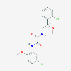 molecular formula C18H18Cl2N2O4 B2447638 N1-(5-chloro-2-methoxyphenyl)-N2-(2-(2-chlorophenyl)-2-methoxyethyl)oxalamide CAS No. 1795478-85-1
