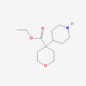 Ethyl 4-piperidin-4-yloxane-4-carboxylate