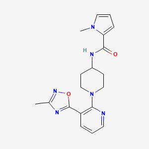 1-methyl-N-(1-(3-(3-methyl-1,2,4-oxadiazol-5-yl)pyridin-2-yl)piperidin-4-yl)-1H-pyrrole-2-carboxamide