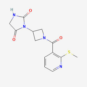 3-(1-(2-(Methylthio)nicotinoyl)azetidin-3-yl)imidazolidine-2,4-dione