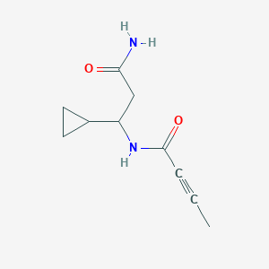 molecular formula C10H14N2O2 B2447650 N-(3-Amino-1-cyclopropyl-3-oxopropyl)but-2-ynamide CAS No. 2411250-67-2