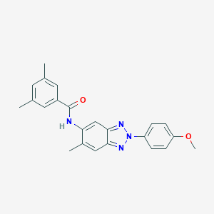 molecular formula C23H22N4O2 B244766 N-[2-(4-methoxyphenyl)-6-methyl-2H-1,2,3-benzotriazol-5-yl]-3,5-dimethylbenzamide 
