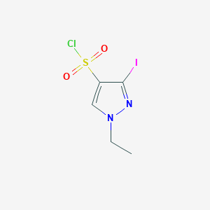 molecular formula C5H6ClIN2O2S B2447683 1-Ethyl-3-iodopyrazole-4-sulfonyl chloride CAS No. 1946822-41-8