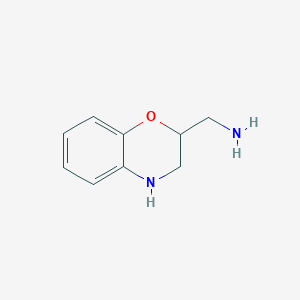 molecular formula C9H12N2O B024477 (3,4-dihydro-2H-benzo[b][1,4]oxazin-2-yl)methanamine CAS No. 102908-68-9
