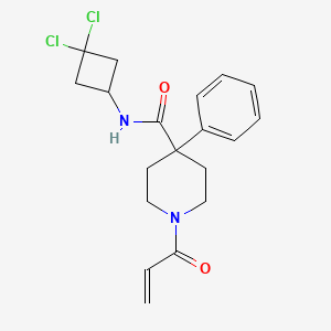 B2447707 N-(3,3-Dichlorocyclobutyl)-4-phenyl-1-prop-2-enoylpiperidine-4-carboxamide CAS No. 2361693-79-8