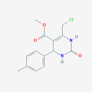 molecular formula C14H15ClN2O3 B2447736 Methyl 6-(chloromethyl)-4-(4-methylphenyl)-2-oxo-1,2,3,4-tetrahydropyrimidine-5-carboxylate CAS No. 455949-51-6