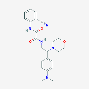 molecular formula C23H27N5O3 B2447751 N1-(2-cyanophenyl)-N2-(2-(4-(dimethylamino)phenyl)-2-morpholinoethyl)oxalamide CAS No. 900006-02-2