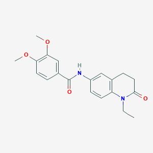 molecular formula C20H22N2O4 B2447752 N-(1-ethyl-2-oxo-1,2,3,4-tetrahydroquinolin-6-yl)-3,4-dimethoxybenzamide CAS No. 922130-13-0