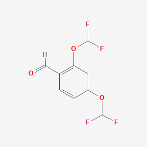 molecular formula C9H6F4O3 B2447791 2,4-Bis(difluoromethoxy)benzaldehyde CAS No. 80395-30-8