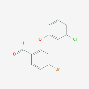 molecular formula C13H8BrClO2 B2447859 4-Bromo-2-(3-chlorophenoxy)benzaldehyde CAS No. 1094547-03-1