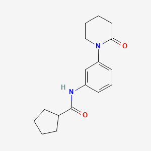 molecular formula C17H22N2O2 B2447885 N-[3-(2-oxopiperidin-1-yl)phenyl]cyclopentanecarboxamide CAS No. 941978-98-9
