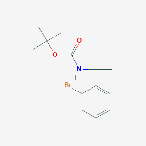 molecular formula C15H20BrNO2 B2447918 Tert-butyl (1-(2-bromophenyl)cyclobutyl)carbamate CAS No. 1245643-82-6