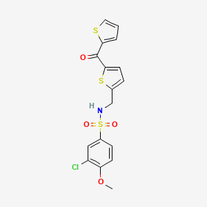 3-chloro-4-methoxy-N-((5-(thiophene-2-carbonyl)thiophen-2-yl)methyl)benzenesulfonamide