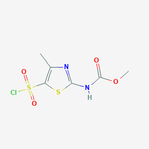 methyl N-[5-(chlorosulfonyl)-4-methyl-1,3-thiazol-2-yl]carbamate