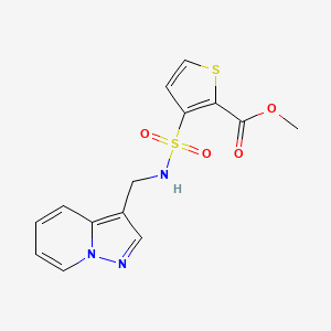 methyl 3-(N-(pyrazolo[1,5-a]pyridin-3-ylmethyl)sulfamoyl)thiophene-2-carboxylate