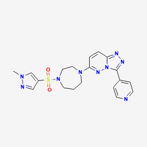 6-[4-(1-Methylpyrazol-4-yl)sulfonyl-1,4-diazepan-1-yl]-3-pyridin-4-yl-[1,2,4]triazolo[4,3-b]pyridazine