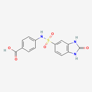 4-(2-oxo-2,3-dihydro-1H-1,3-benzodiazole-5-sulfonamido)benzoic acid