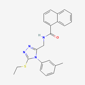 N-((5-(ethylthio)-4-(m-tolyl)-4H-1,2,4-triazol-3-yl)methyl)-1-naphthamide