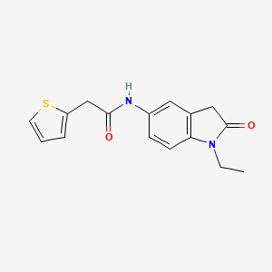 N-(1-ethyl-2-oxoindolin-5-yl)-2-(thiophen-2-yl)acetamide