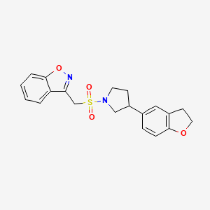 3-({[3-(2,3-Dihydro-1-benzofuran-5-yl)pyrrolidin-1-yl]sulfonyl}methyl)-1,2-benzoxazole