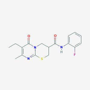 7-ethyl-N-(2-fluorophenyl)-8-methyl-6-oxo-2,3,4,6-tetrahydropyrimido[2,1-b][1,3]thiazine-3-carboxamide