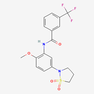 N-(5-(1,1-dioxidoisothiazolidin-2-yl)-2-methoxyphenyl)-3-(trifluoromethyl)benzamide