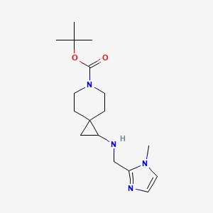 molecular formula C17H28N4O2 B2448015 tert-butyl 1-{[(1-methyl-1H-imidazol-2-yl)methyl]amino}-6-azaspiro[2.5]octane-6-carboxylate CAS No. 1803583-76-7