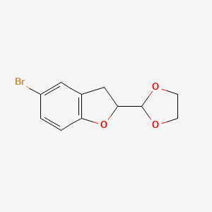 B2448043 5-Bromo-2-(1,3-dioxolan-2-yl)-2,3-dihydro-1-benzofuran CAS No. 2219376-68-6