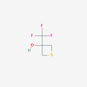 molecular formula C4H5F3OS B2448044 3-(Trifluoromethyl)thietan-3-ol CAS No. 1781658-33-0