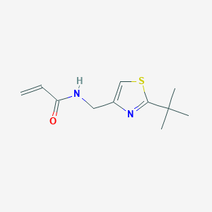 molecular formula C11H16N2OS B2448059 N-[(2-Tert-butyl-1,3-thiazol-4-yl)methyl]prop-2-enamide CAS No. 2305300-04-1