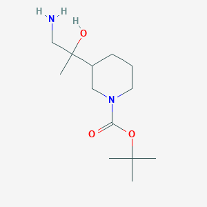 molecular formula C13H26N2O3 B2448063 Tert-butyl 3-(1-amino-2-hydroxypropan-2-yl)piperidine-1-carboxylate CAS No. 1334487-67-0