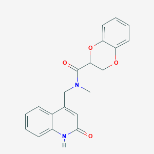 molecular formula C20H18N2O4 B2448077 N-[(2-hydroxyquinolin-4-yl)methyl]-N-methyl-2,3-dihydro-1,4-benzodioxine-2-carboxamide CAS No. 902303-18-8
