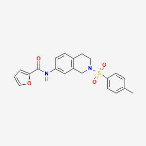 molecular formula C21H20N2O4S B2448086 N-(2-tosyl-1,2,3,4-tetrahydroisoquinolin-7-yl)furan-2-carboxamide CAS No. 954679-71-1