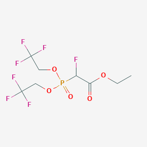 molecular formula C8H10F7O5P B2448100 Ethyl 2-[bis(2,2,2-trifluoroethoxy)phosphoryl]-2-fluoroacetate CAS No. 2222809-27-8