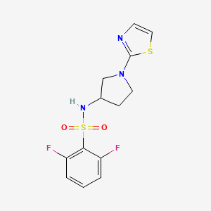 B2448117 2,6-difluoro-N-(1-(thiazol-2-yl)pyrrolidin-3-yl)benzenesulfonamide CAS No. 1797861-88-1