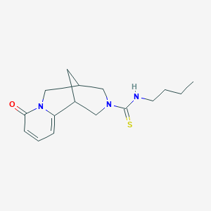 molecular formula C16H23N3OS B2448137 N-butyl-8-oxo-4,5,6,8-tetrahydro-1H-1,5-methanopyrido[1,2-a][1,5]diazocine-3(2H)-carbothioamide CAS No. 399001-67-3