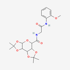 molecular formula C21H28N2O8 B2448151 N-[2-(2-methoxyanilino)-2-oxoethyl]-4,4,11,11-tetramethyl-3,5,7,10,12-pentaoxatricyclo[7.3.0.02,6]dodecane-8-carboxamide CAS No. 1093684-05-9